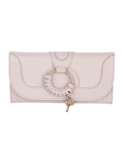 Pre-owned See By Chloé Leather Continental Wallet In Pink