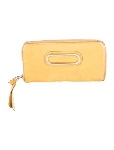 Pre-owned See By Chloé Leather Continental Wallet In Yellow