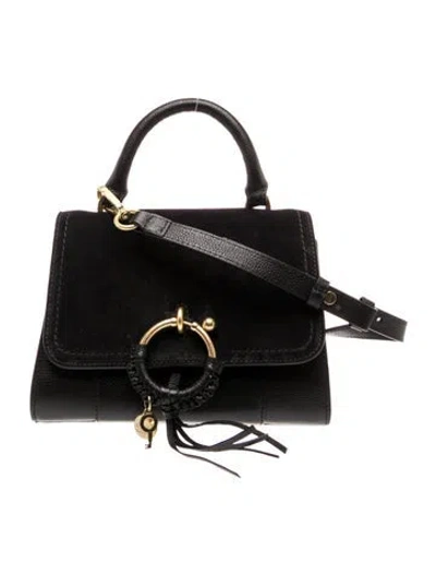 Pre-owned See By Chloé Leather Crossbody Bag In Black