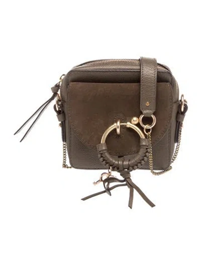 Pre-owned See By Chloé Leather Crossbody Bag In Burgundy