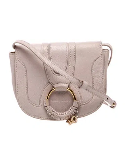 Pre-owned See By Chloé Leather Crossbody Bag In Grey