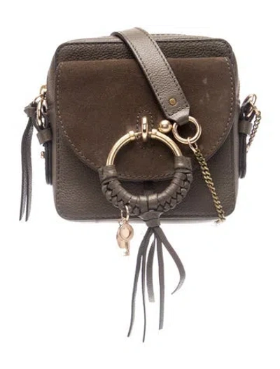 Pre-owned See By Chloé Leather Crossbody Bag In Grey