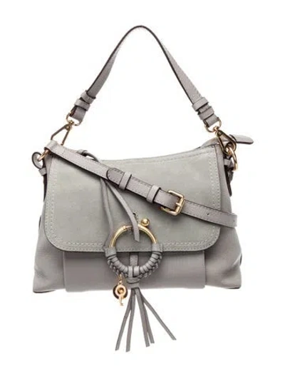 Pre-owned See By Chloé Leather Crossbody Bag In Grey