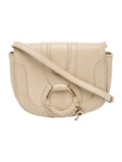 Pre-owned See By Chloé Leather Crossbody Bag In Neutral