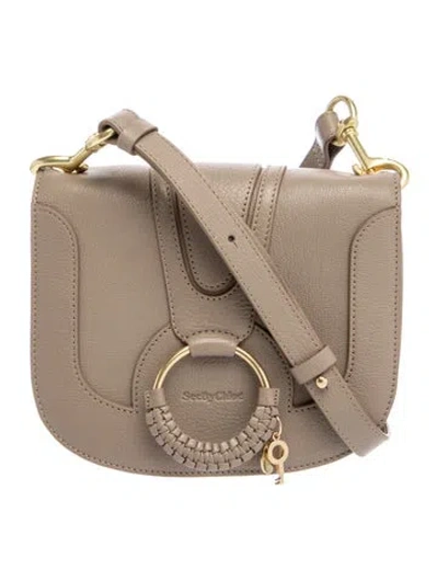 Pre-owned See By Chloé Leather Crossbody Bag In Neutral