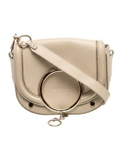 Pre-owned See By Chloé Leather Crossbody Bag In Neutral