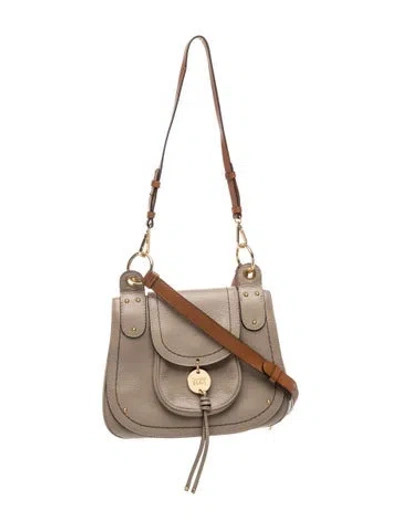 Pre-owned See By Chloé Leather Crossbody Bag In Neutral