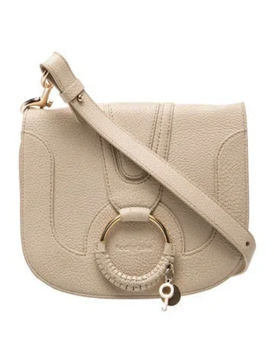 Pre-owned See By Chloé Leather Crossbody Bag In Neutral