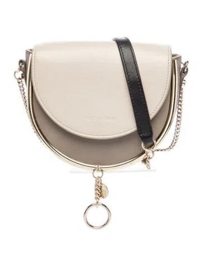 Pre-owned See By Chloé Leather Crossbody Bag In Neutral