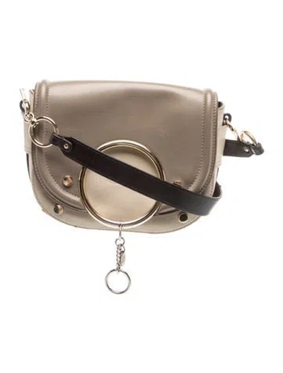 Pre-owned See By Chloé Leather Crossbody Bag In Neutral