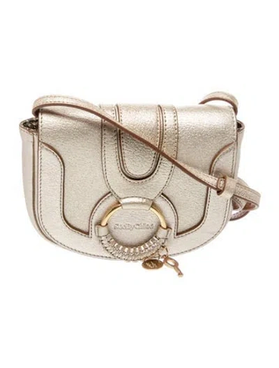 Pre-owned See By Chloé Leather Crossbody Bag In Neutral