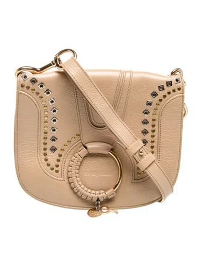 Pre-owned See By Chloé Leather Crossbody Bag In Neutral