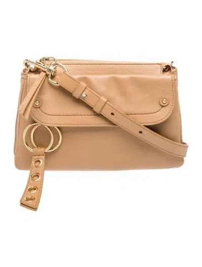 Pre-owned See By Chloé Leather Crossbody Bag In Neutral