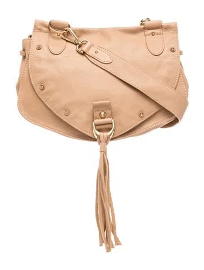 Pre-owned See By Chloé Leather Crossbody Bag In Neutral
