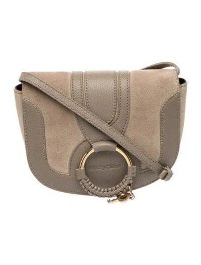 Pre-owned See By Chloé Leather Crossbody Bag In Neutrals