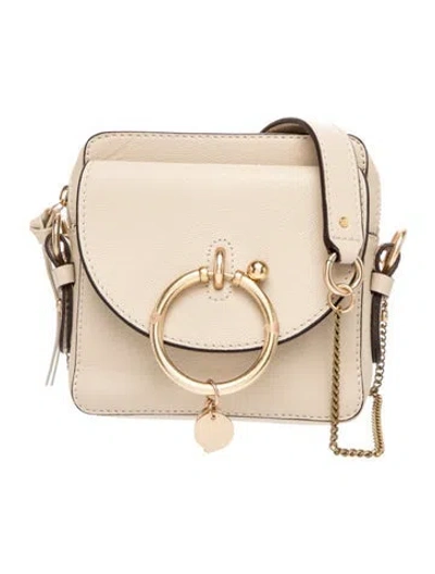 Pre-owned See By Chloé Leather Crossbody Bag In Neutrals