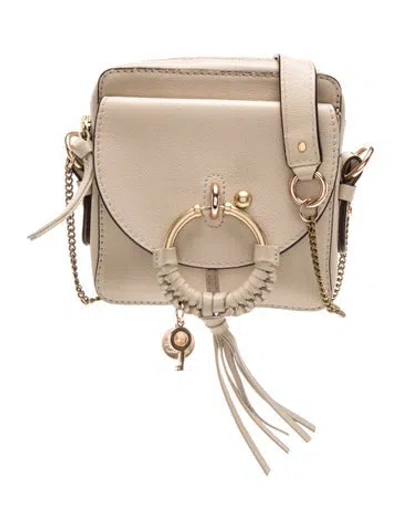 Pre-owned See By Chloé Leather Crossbody Bag In Neutrals