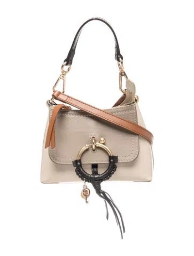 Pre-owned See By Chloé Leather Crossbody Bag In Neutrals