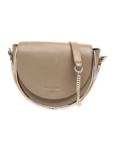 Pre-owned See By Chloé Leather Crossbody Bag In Neutrals