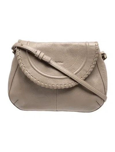 Pre-owned See By Chloé Leather Crossbody Bag In Neutrals