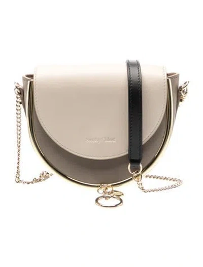 Pre-owned See By Chloé Leather Crossbody Bag In Neutrals