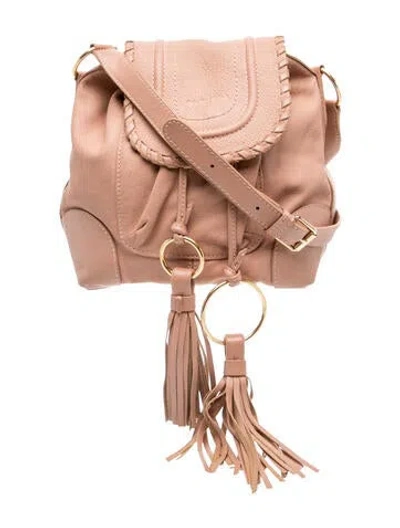Pre-owned See By Chloé Leather Crossbody Bag In Pink