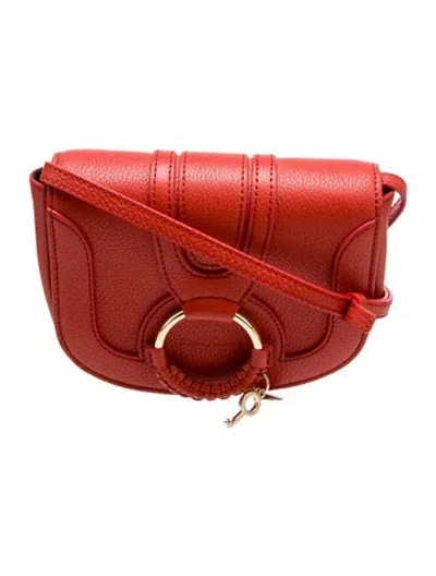 Pre-owned See By Chloé Leather Crossbody Bag In Red