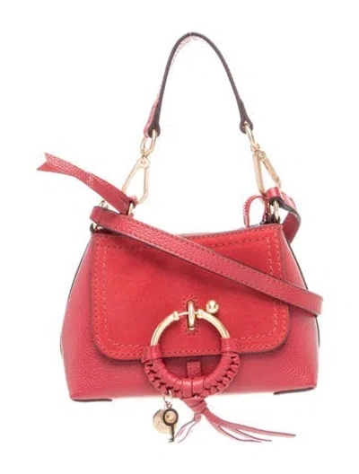 Pre-owned See By Chloé Leather Crossbody Bag In Red