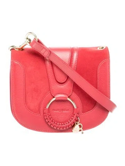 Pre-owned See By Chloé Leather Crossbody Bag In Red