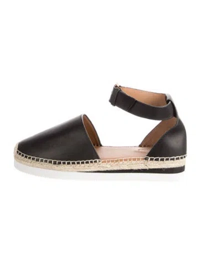 Pre-owned See By Chloé Leather Espadrilles In Black