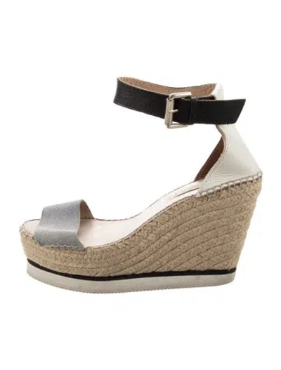 Pre-owned See By Chloé Leather Espadrilles In Blue