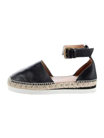 Pre-owned See By Chloé Leather Espadrilles In Blue