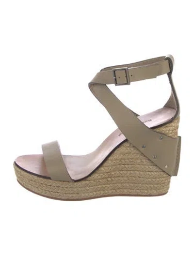 Pre-owned See By Chloé Leather Espadrilles In Brown