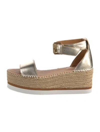 Pre-owned See By Chloé Leather Espadrilles In Brown