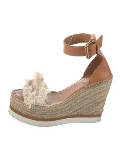 Pre-owned See By Chloé Leather Espadrilles In Brown