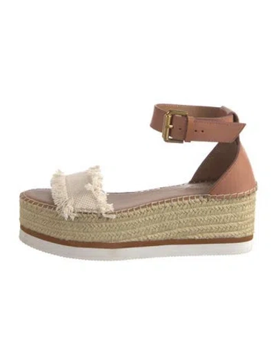 Pre-owned See By Chloé Leather Espadrilles In Brown