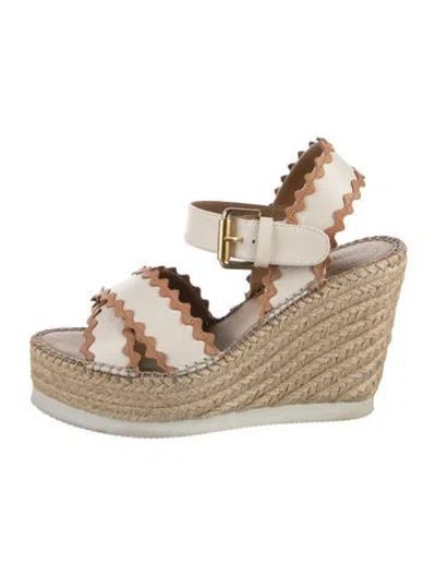 Pre-owned See By Chloé Leather Espadrilles In Brown