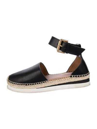 Pre-owned See By Chloé Leather Espadrilles In Multicolor