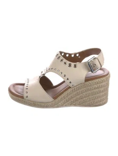 Pre-owned See By Chloé Leather Espadrilles In Neutral