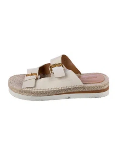 Pre-owned See By Chloé Leather Espadrilles In Neutral