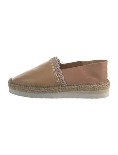 Pre-owned See By Chloé Leather Espadrilles W/ Tags In Neutral