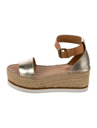 Pre-owned See By Chloé Leather Espadrilles In White