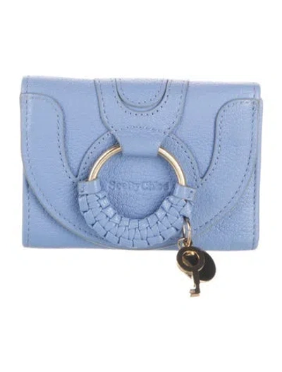 Pre-owned See By Chloé Leather French Purse In Blue