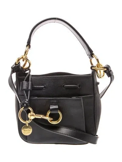 Pre-owned See By Chloé Leather Hobo In Black