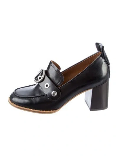 Pre-owned See By Chloé Leather Loafers In Black