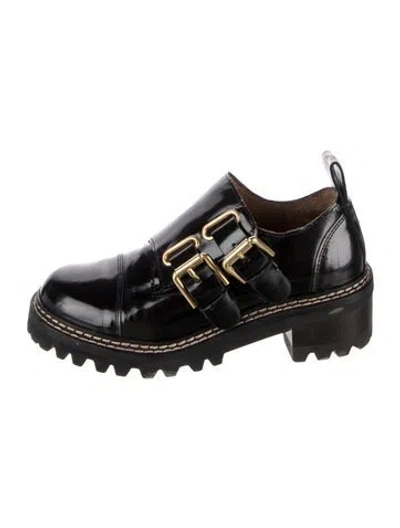 Pre-owned See By Chloé Leather Loafers In Black