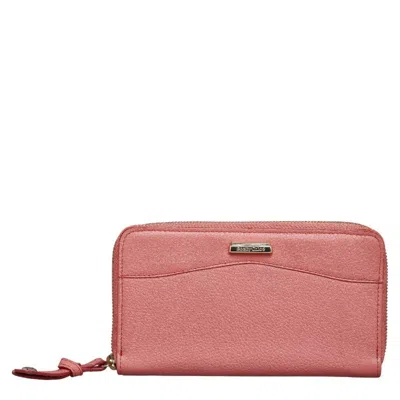 Pre-owned See By Chloé Leather Long Wallet (bi-fold) () In Pink