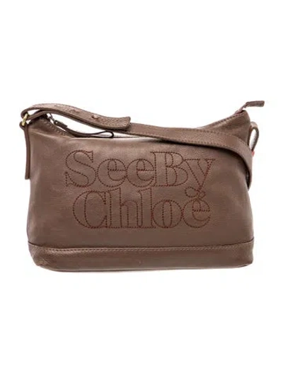 Pre-owned See By Chloé Leather Messenger Bag In Brown