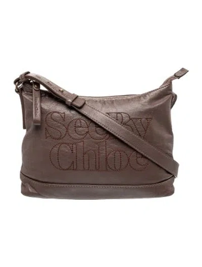 Pre-owned See By Chloé Leather Messenger Bag In Brown