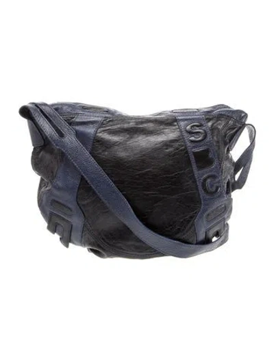 Pre-owned See By Chloé Leather Messenger Bag In Gray
